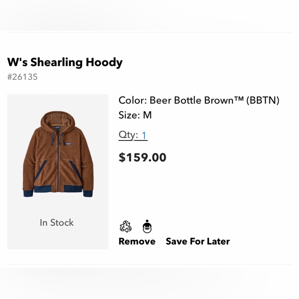 Patagonia shearling zip up hoodie